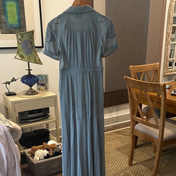 Byron Lars Light Blue Jumpsuit with Belt - Picture 3 of 6